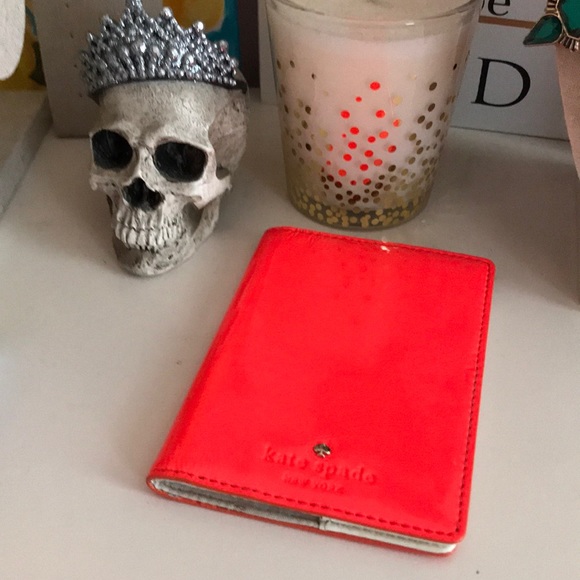 kate spade Accessories - kate spade Electric Orange patent Passport cover